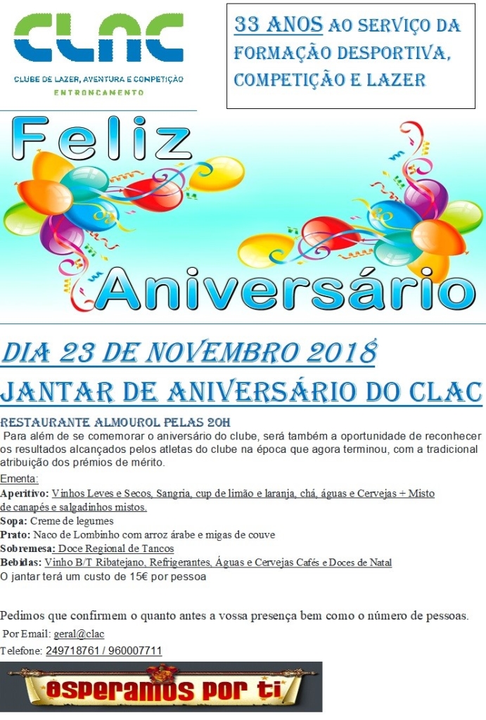 XXXIII Aniversário do CLAC